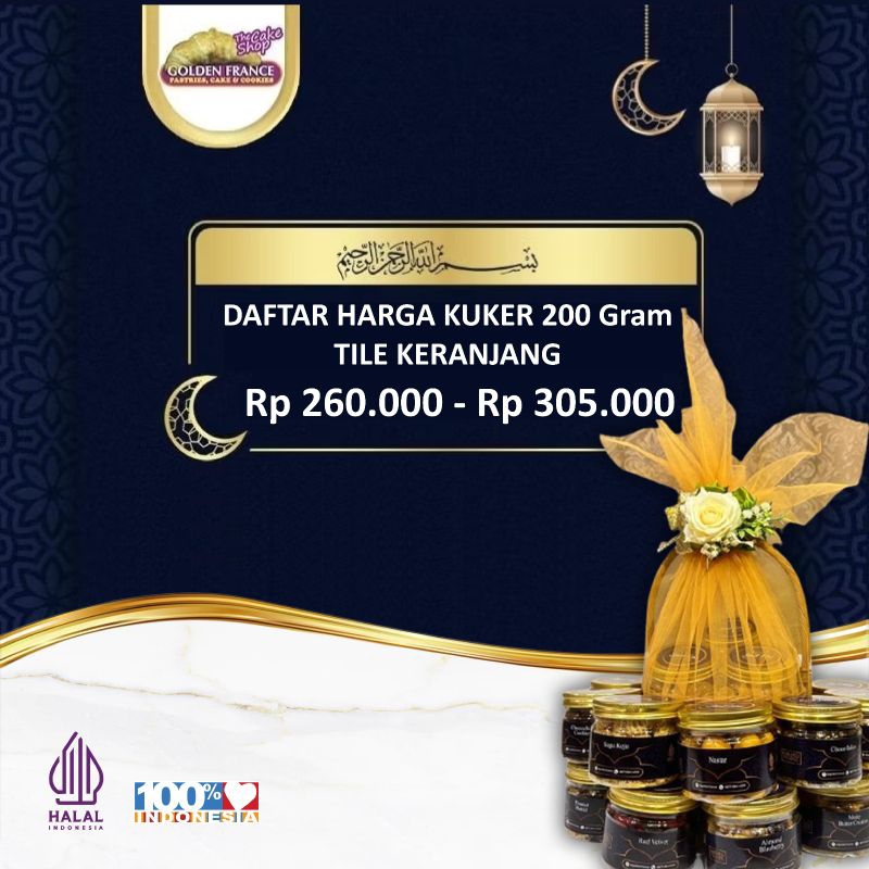 

Paket Hampers Kue Kering Lebaran Tile Keranjang isi 3 Pcs (200gram)