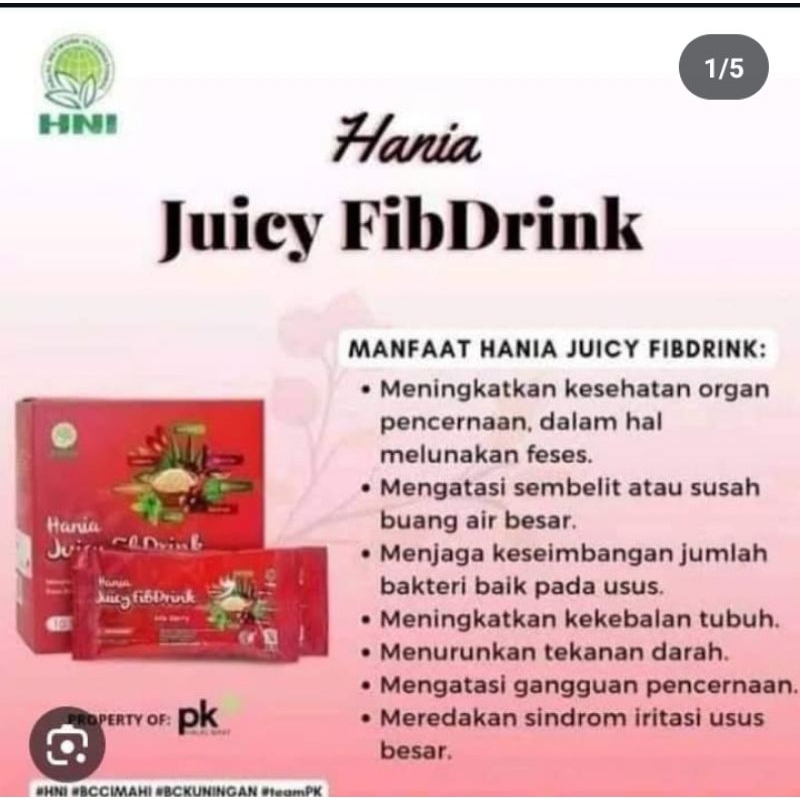 

Hania juicy fibdrink mic berry 100% Original