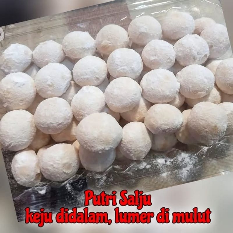 

Kue Putri salju keju susu