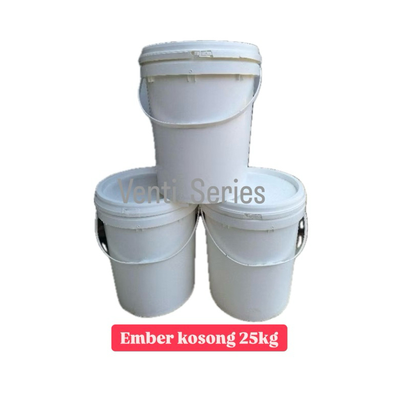 Ember Kosong 25kg / Ember bekas 25kg / Ember bekas putih Anti Bocor