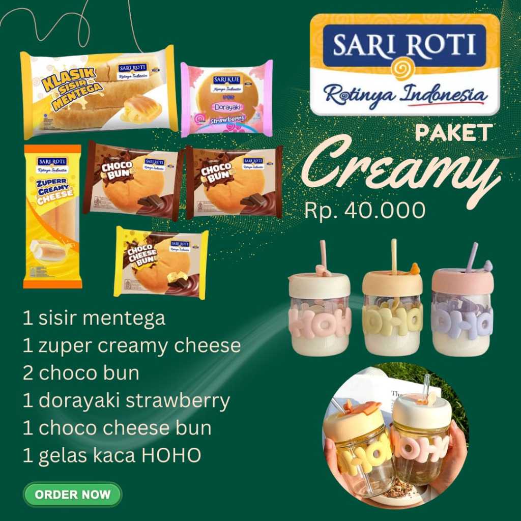 

SARI ROTI PAKET CREAMY, PAKET ZUPER, DAN PAKET MILKY BARU MURAH LUCU