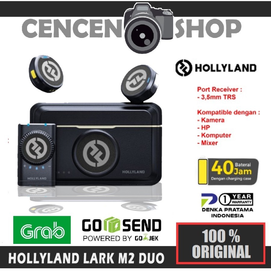 GARANSI RESMI Hollyland Lark M2 Duo All In One Dual Wireless Camera HP PC Laptop Komputer Mixer