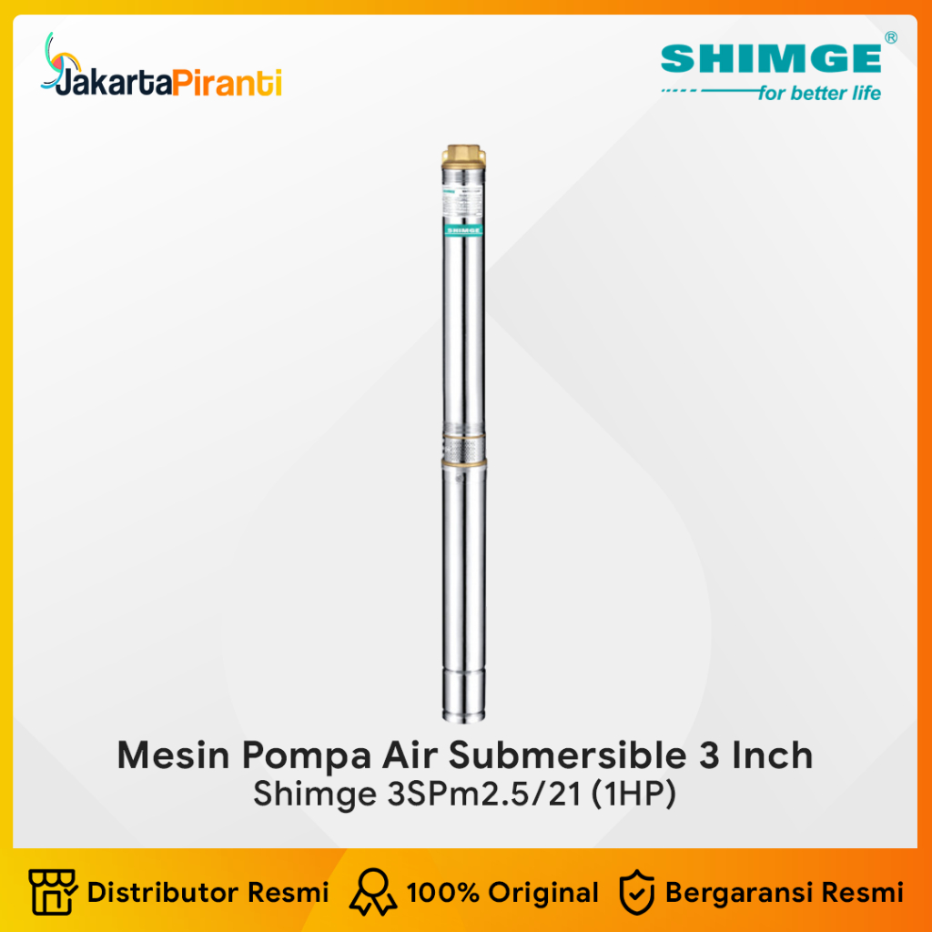 Mesin Pompa Air Celup Submersible Satelit Sibel 3 Inch Shimge 3SPm2.5/21 - 1 HP