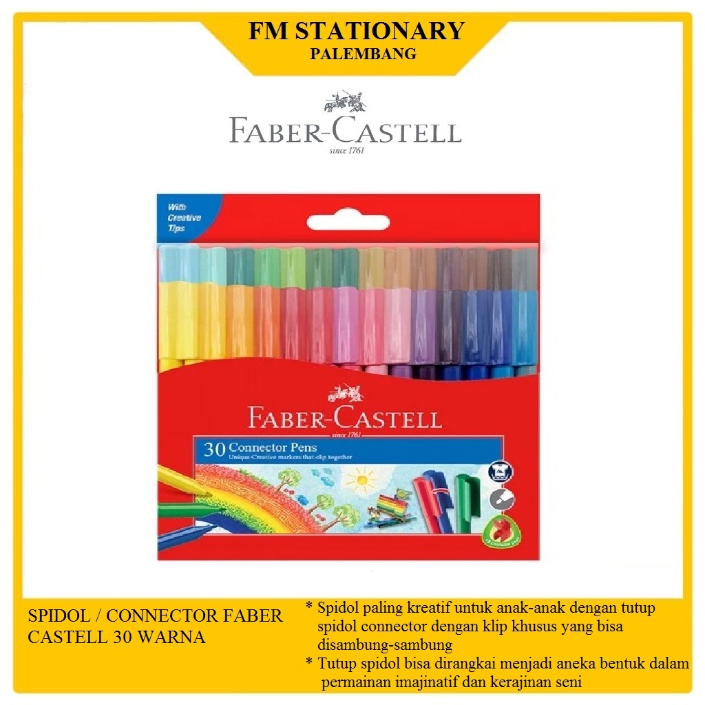 

Connector Pen Faber Castell 30 Colour / Spidol Faber Castell 30 Warna