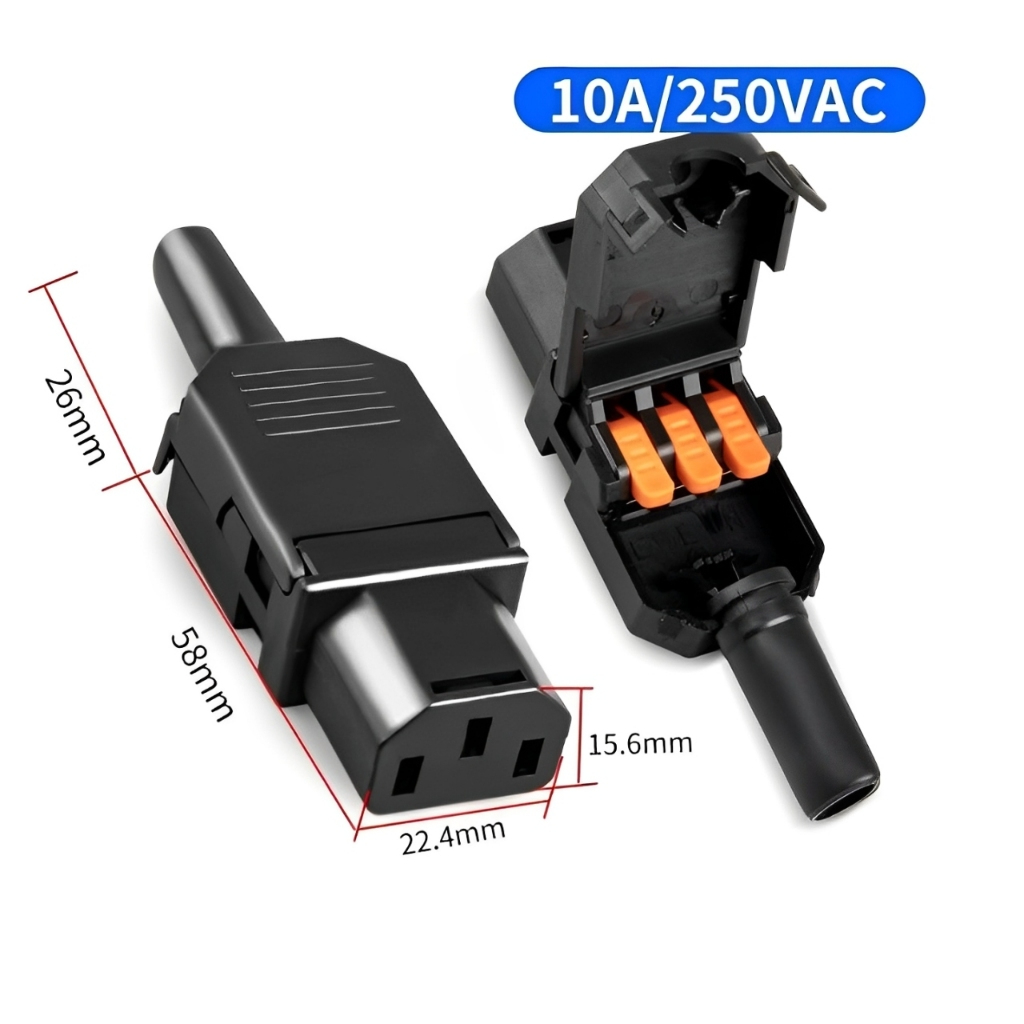 Konektor C14 Male Connector C13 Female Soket PDU UPS IEC320 Plug Socket C14 C13 IEC 320