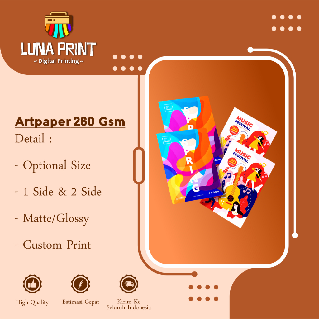 

Artpaper 260Gsm Laminasi, Print Artpaper