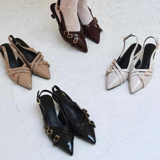 VIORE SKEENA HEELS (889-A20) - HEELS WANITA 3CM HEELS PESTA MATERIAL SINTESIS PREMIUM