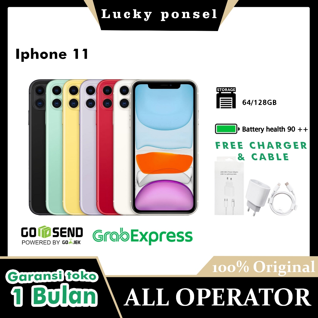 IPHONE 11 256GB/128GB/64GB Second BEKAS/ LIKE NEW | MULUS NORMAL FULLSET