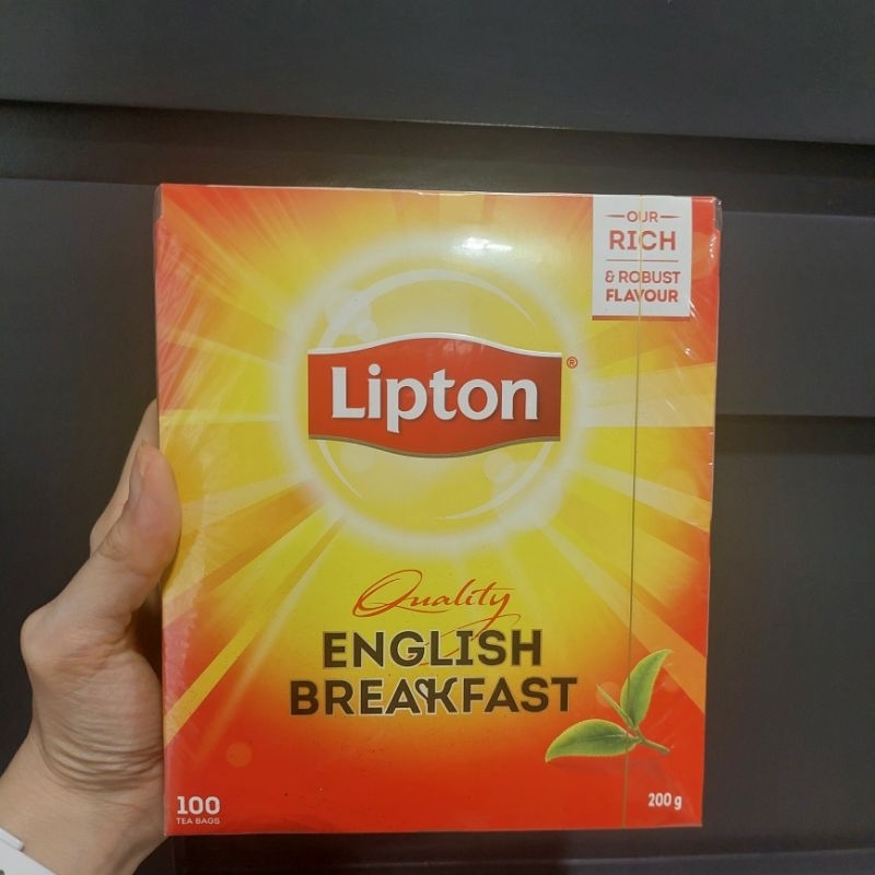 

LIPTON ENGLISH BREAKFAST TEA TEH HITAM 100 tea bags 200gram AUSTRALIA