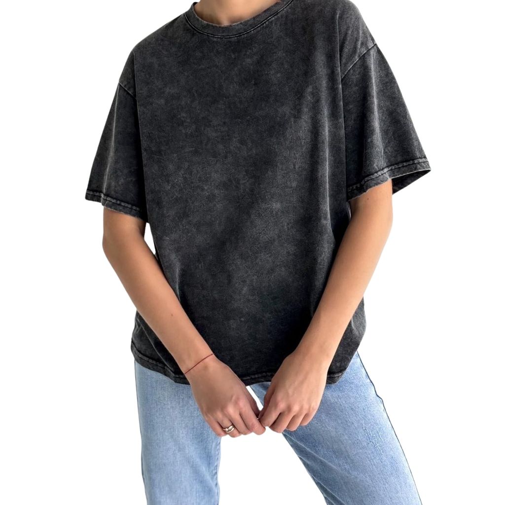 Kaos Polos Acid Wash Oversize