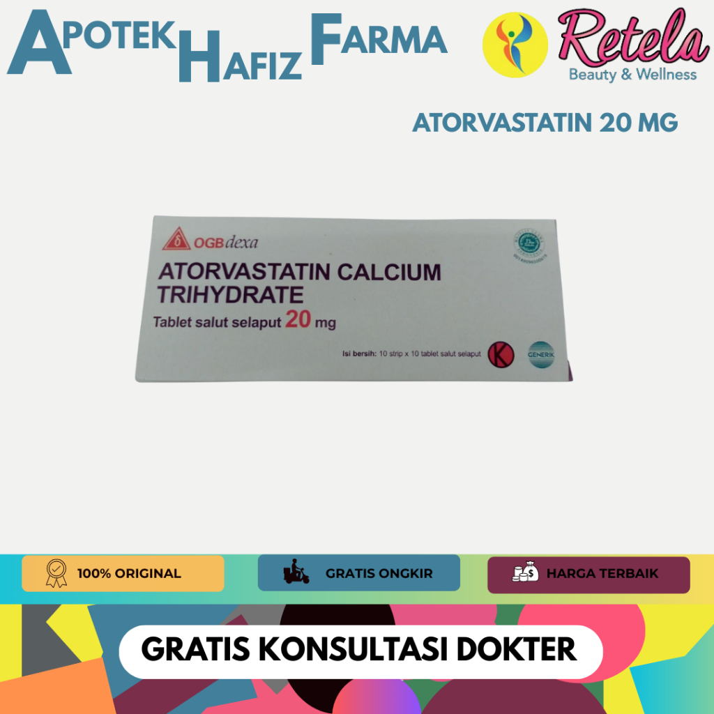 ATORVASTATIN 20MG 10 STRIP @10 TABLET DEXA