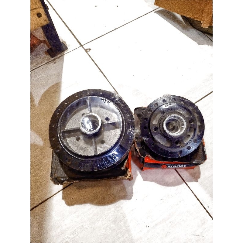 blok tromol set depan belakang Yamaha RX king tromol RX king crom