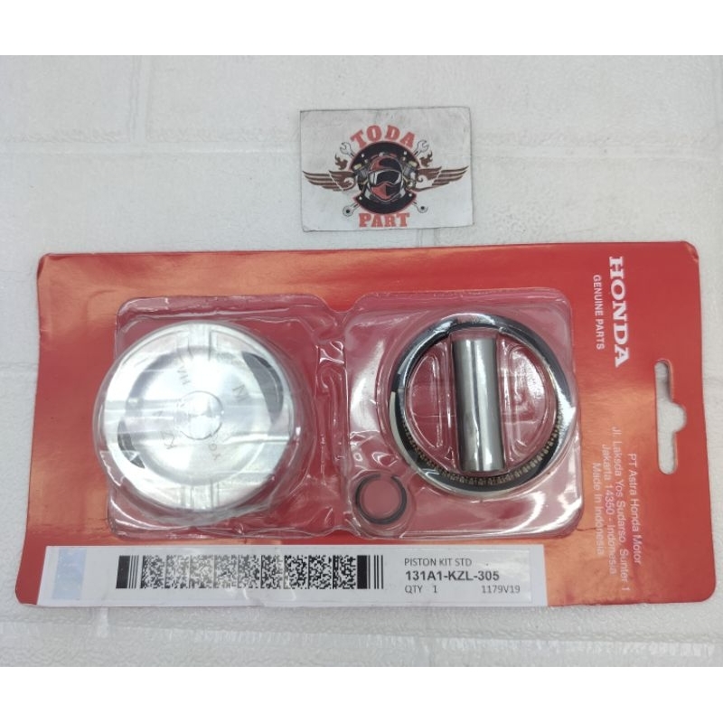 PISTON KIT KZL HONDA BEAT FI, SCOOPY FI, SPACY FI, VARIO 110 FI, BEAT STREET KASAR SIZE STANDAR