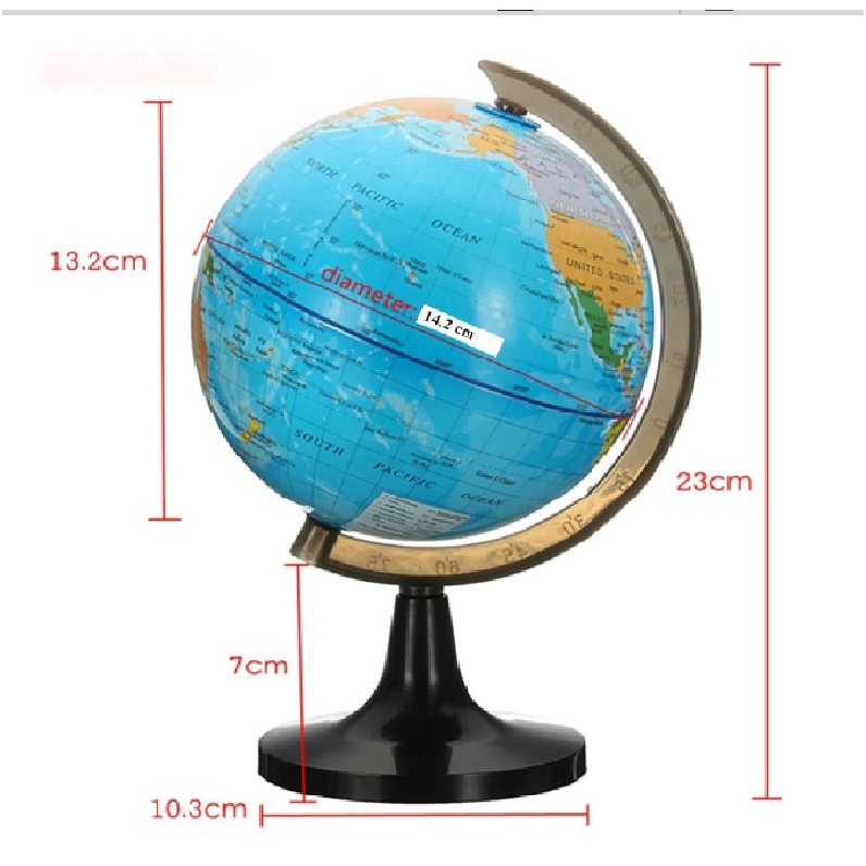 

GLOBE BOLA DUNIA 14CM/Gambaran Kepala untuk Hiasan Umum Geografis
