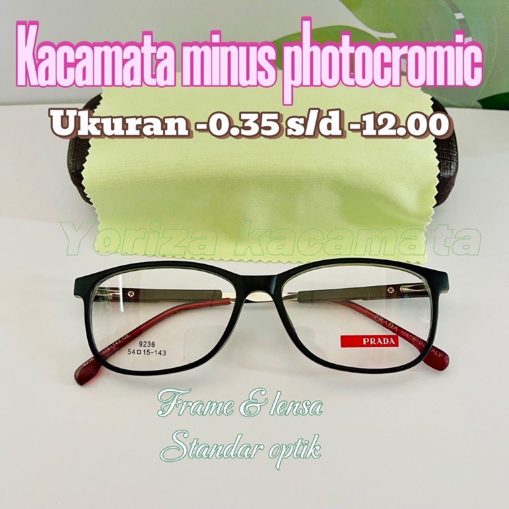 Kacamata Minus Photocromic -0.25 s/d -12.00 Kacamata Minus Tinggi Kacamata Rabun Jauh