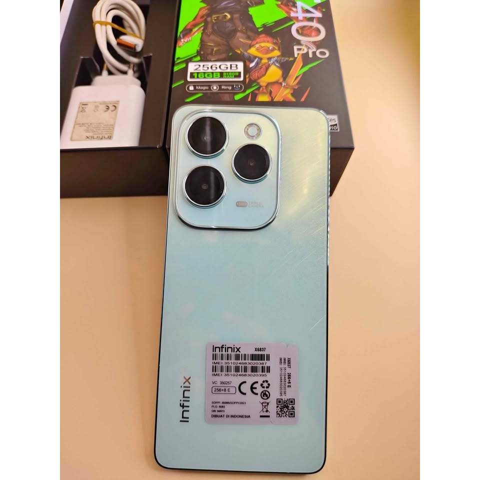 Infinix Hot 40 Pro 16/256GB Green Fulset Original Garansi