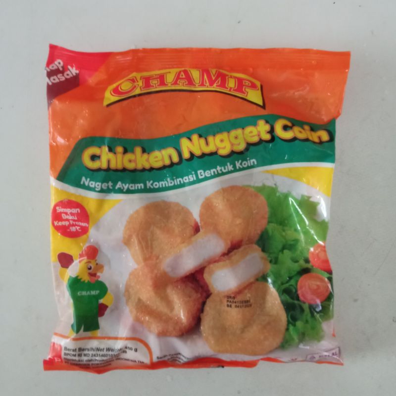 

CHAMP Chicken Nugget Coin Naget Ayam Koin 450 gram