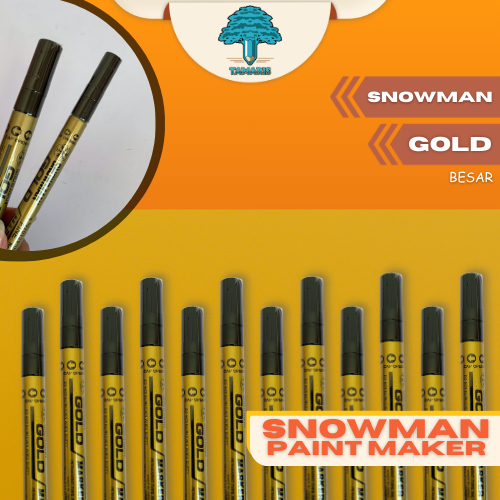 

SNOWMAN Paint Marker Emas Perak Putih Kecil Besar