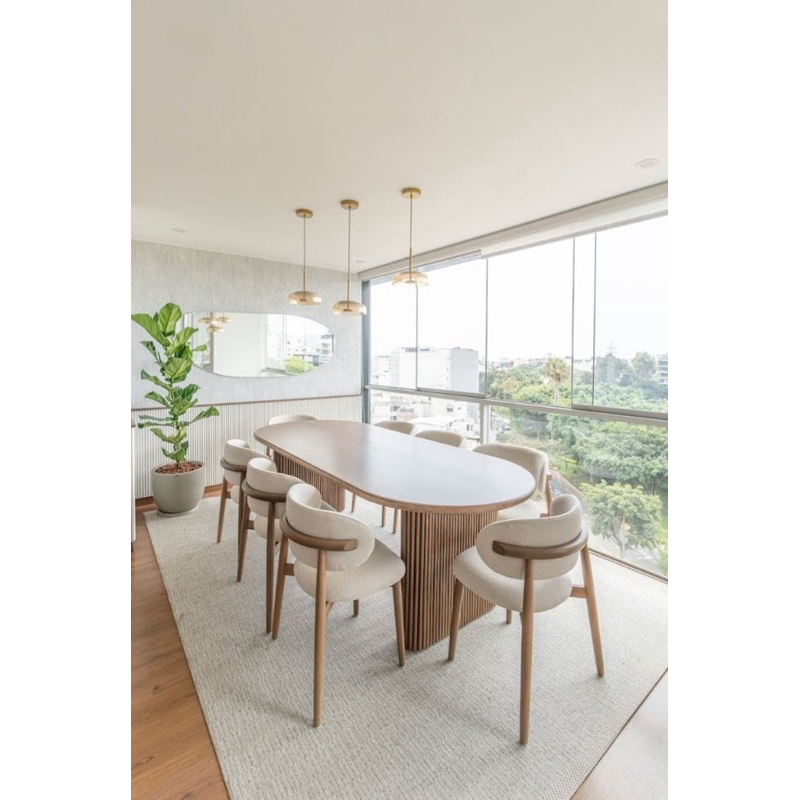 SET MEJA MAKAN KURSI 8 KAYU JATI