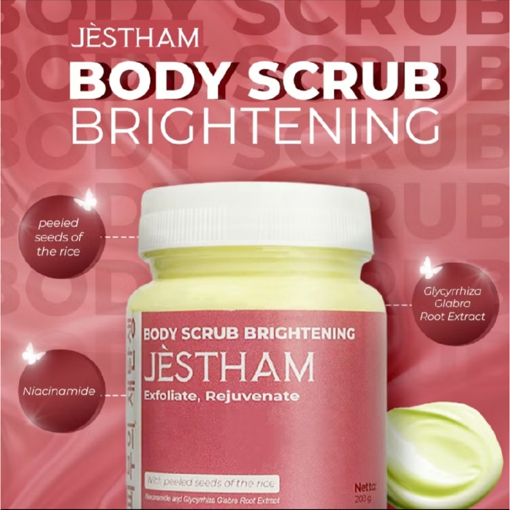 Jestham New Body Scrub Brightening jestham body scrub