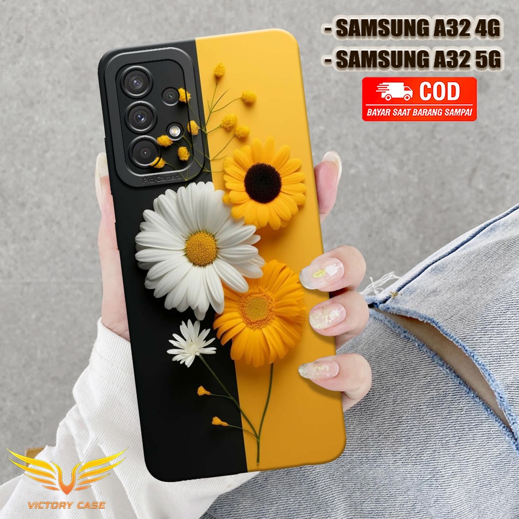 Case Samsung A32 4G / A32 5G Terbaru - Fashion Case BUNGA - Casing Samsung A32 4G / A32 5G - Case Le