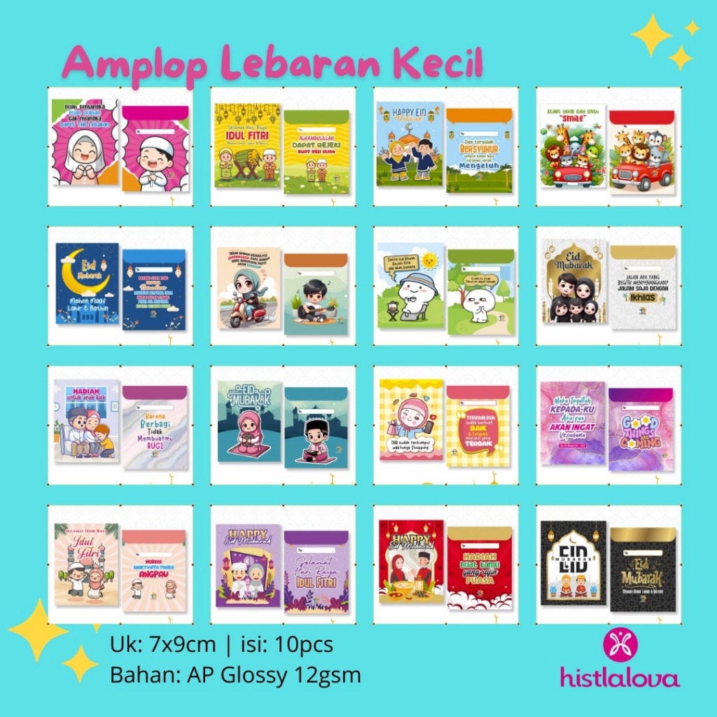 

Amplop Lebaran Kecil Warna Cerah 7x9cm