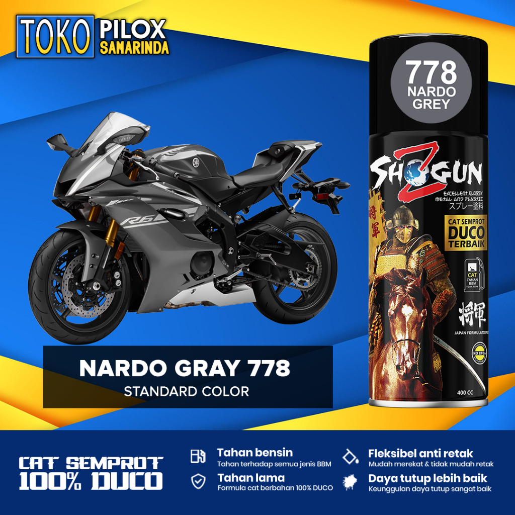 Cat Semprot Pilox Nardo Grey Audi Grey Abu-Abu Monyet Gelap 400cc - Shogun Z Duco Nardo Grey 778