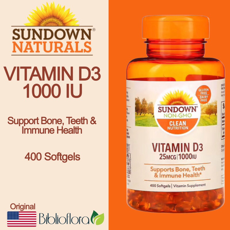 Sundown naturals Vitamin d3 1000 iu 400 softgels