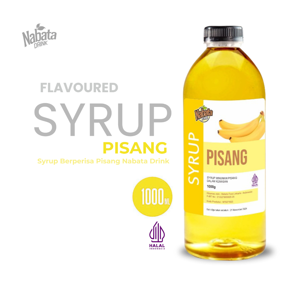 

Sirup Pisang 1000ml Nabata Drink - Syrup Pisang Susu Kopi - Sirup Pisang Cafe Coffee Shop