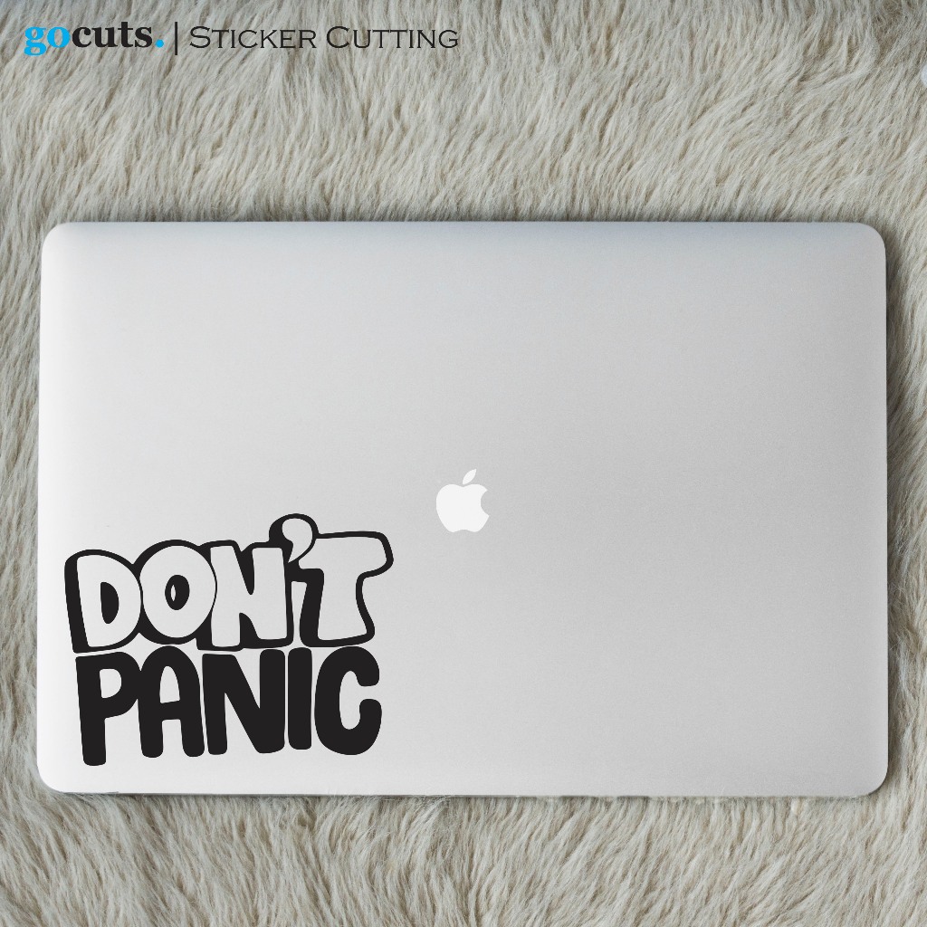 

Stiker Don't Panic Cutting Sticker Mobil Motor Laptop