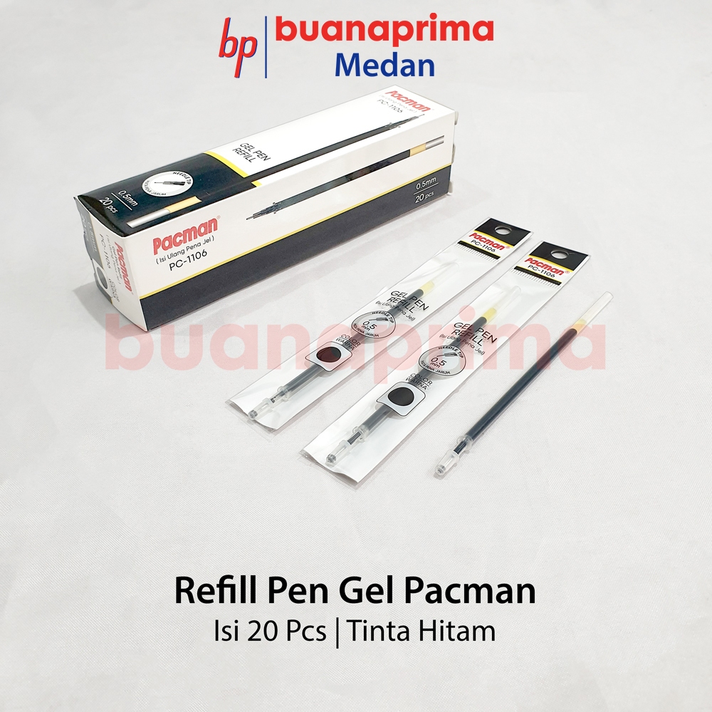 

REFIIL PEN GEL PACMAN FANCY Easy Gel 1 Box isi 20 pcs Isi Ulang Pulpen Cair
