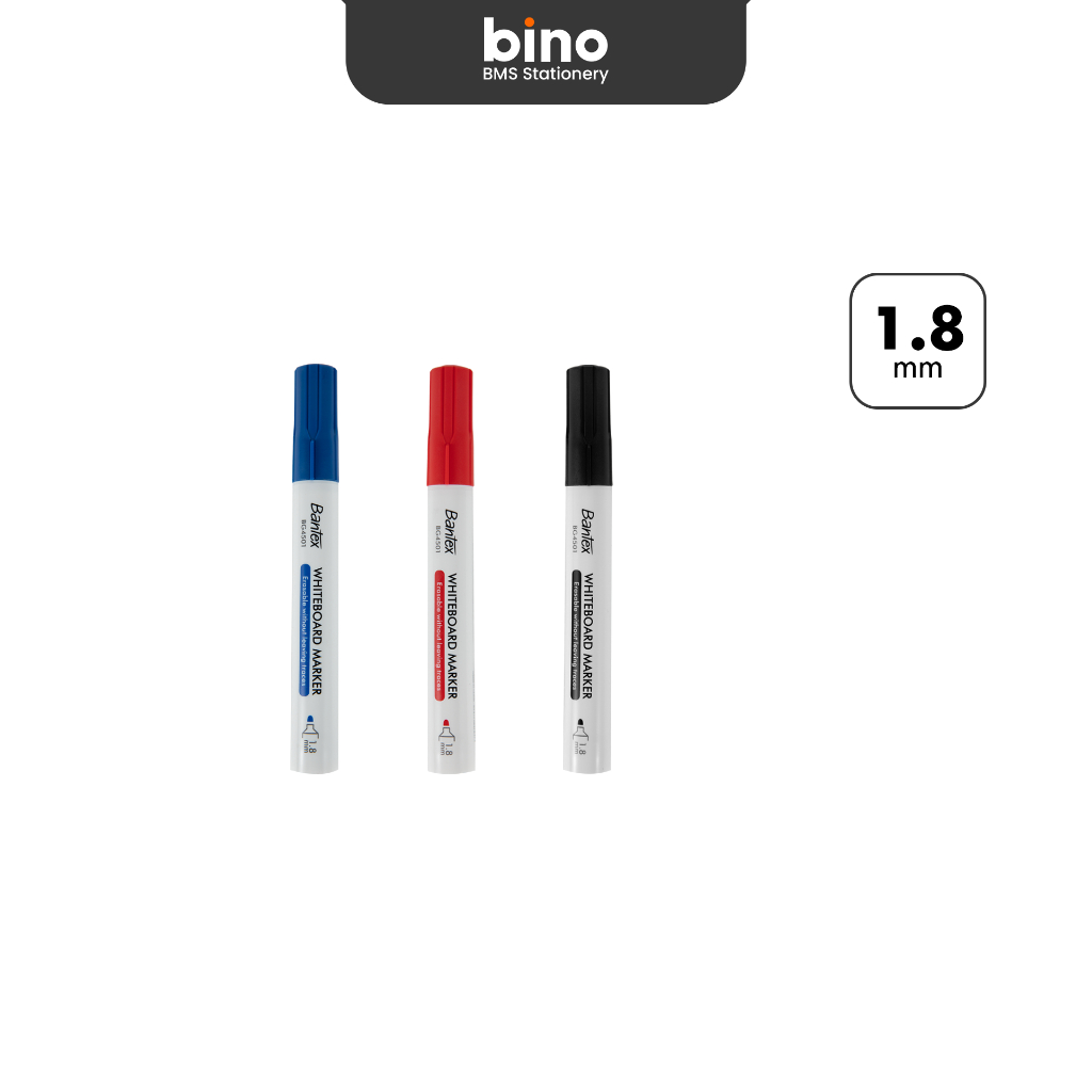 

[BMS Bekasi] Bantex Spidol Papan Tulis / Whiteboard Marker Tip 1.8 mm Dihapus Tanpa Jejak BG4501