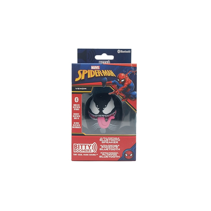 Speaker Bitty Boomers Marvel SpiderMan Venom Portable Wireless Mini Bluetooth