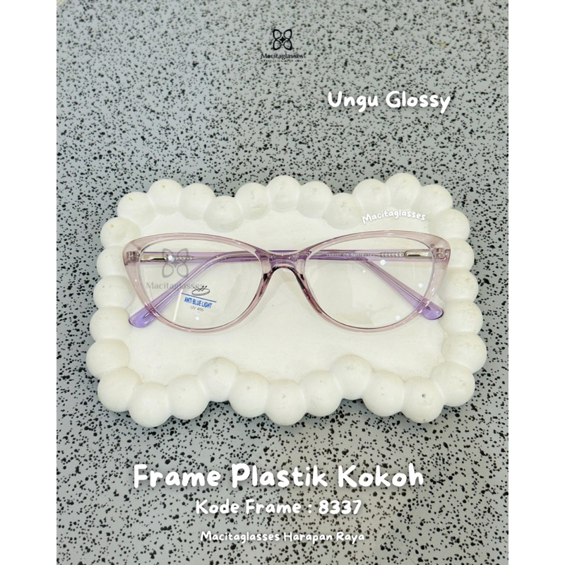Macitaglasses - Kacamata Cat Eye Kecil Plastik Kokoh 8337