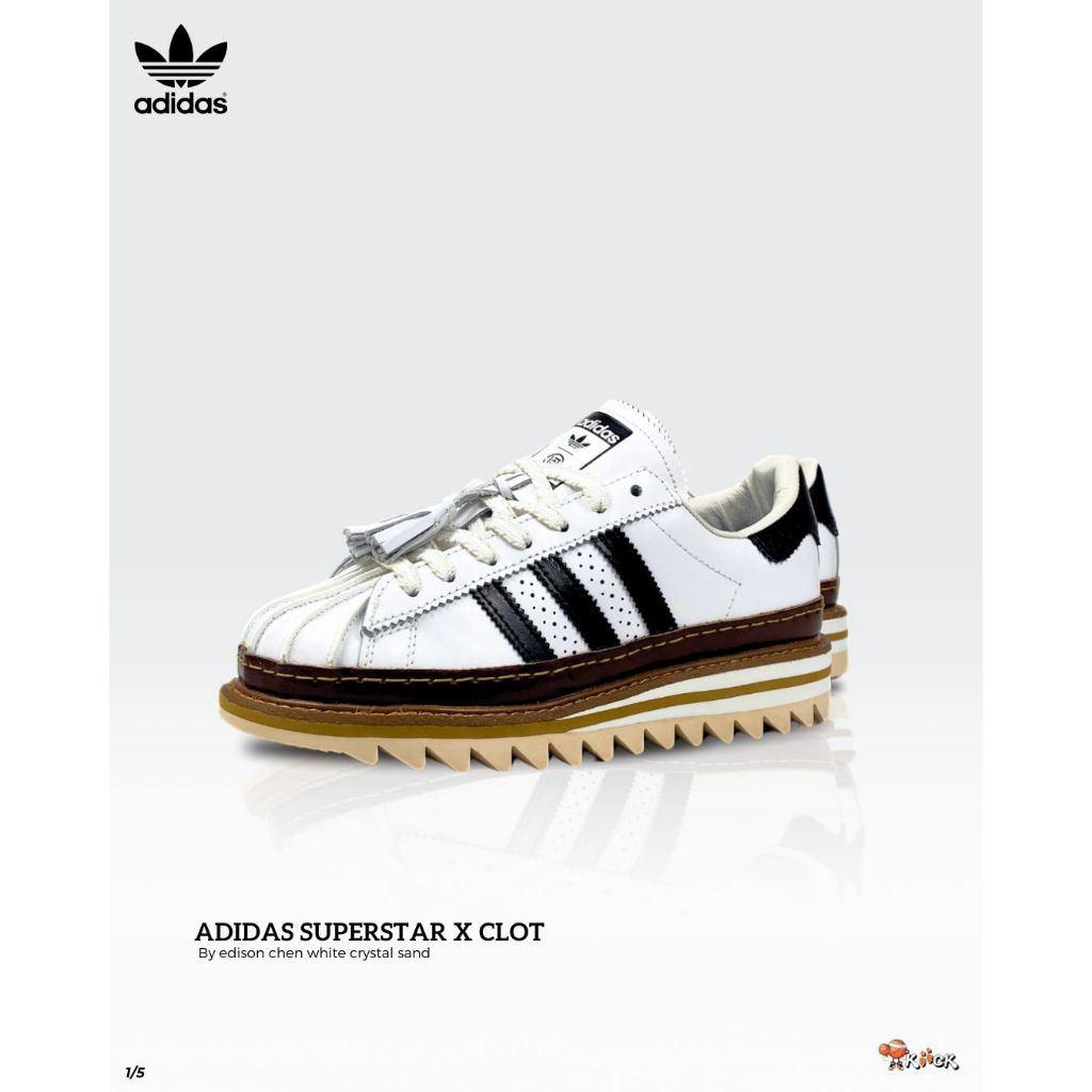 Kiick Adidas Superstar X Clot by edison chen White Crystal Sand
