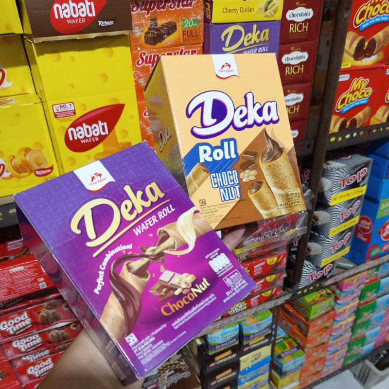 

Deka wafer roll harga 1 box isi 24 pcs