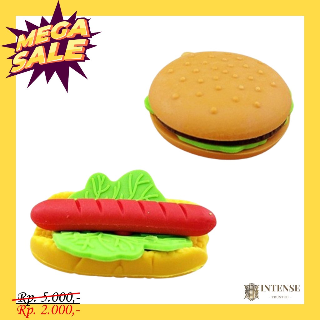 

KARET PENGHAPUS BURGER & HOT DOG PER 6 PCS (904409008)