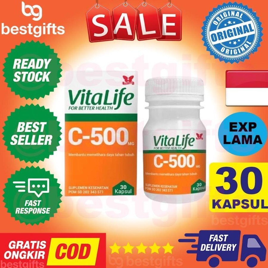 VITALIFE VITA LIFE C500 VITAMIN C 500 MG 500MG KEKEBALAN DAYA TAHAN