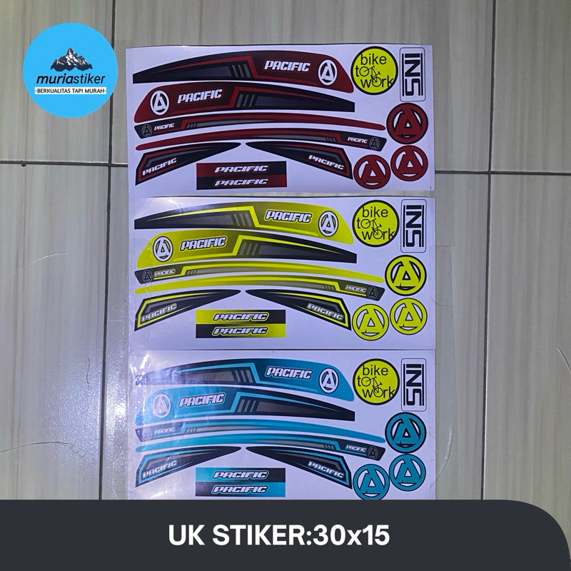 Stiker Stripping Sepeda Custom Pacific Sepeda Lipat