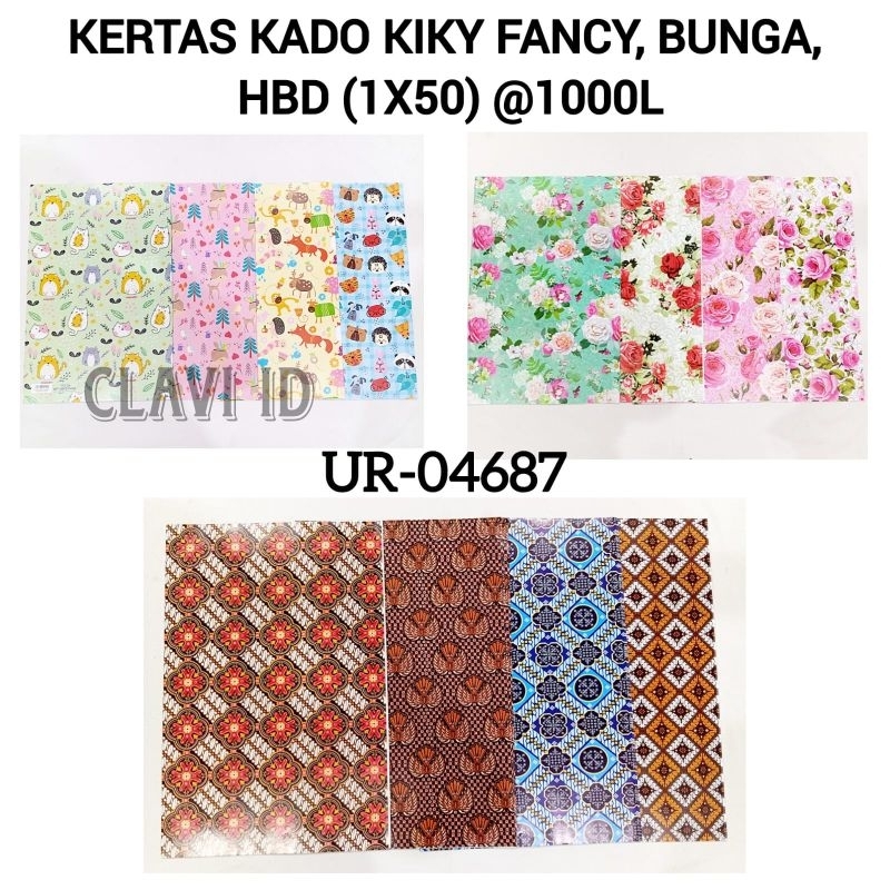 

4687/(5 LMBR)KERTAS KADO MOTIF BATIK KIKY/KERTAS KADO BATIK