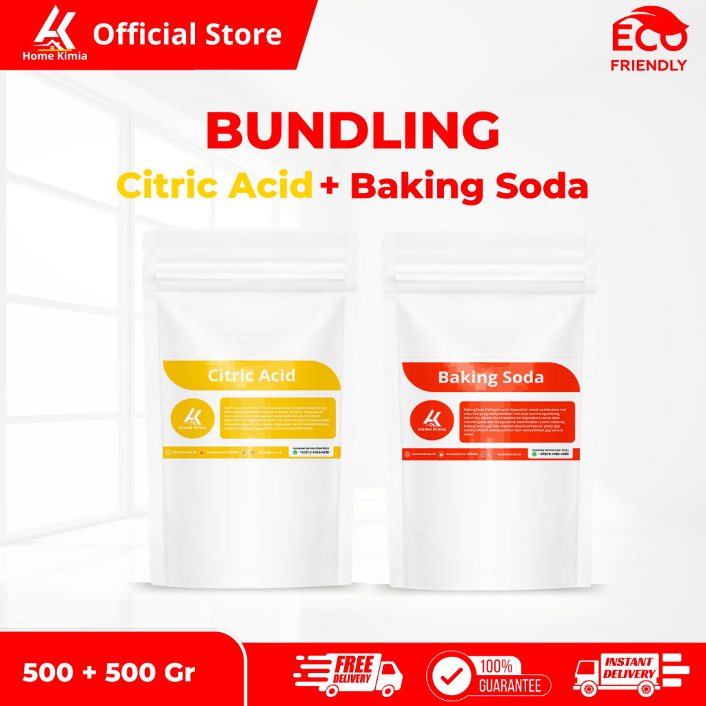 

Home Kimia Promo Paket Bundle Citric Acid + Baking Soda Pembersih Multifungsi