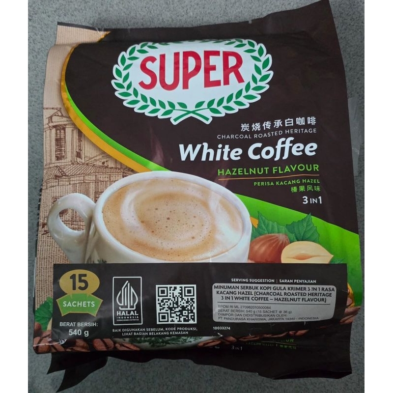 

SUPER White Coffee - Hazelnut Flavour 3 in 1