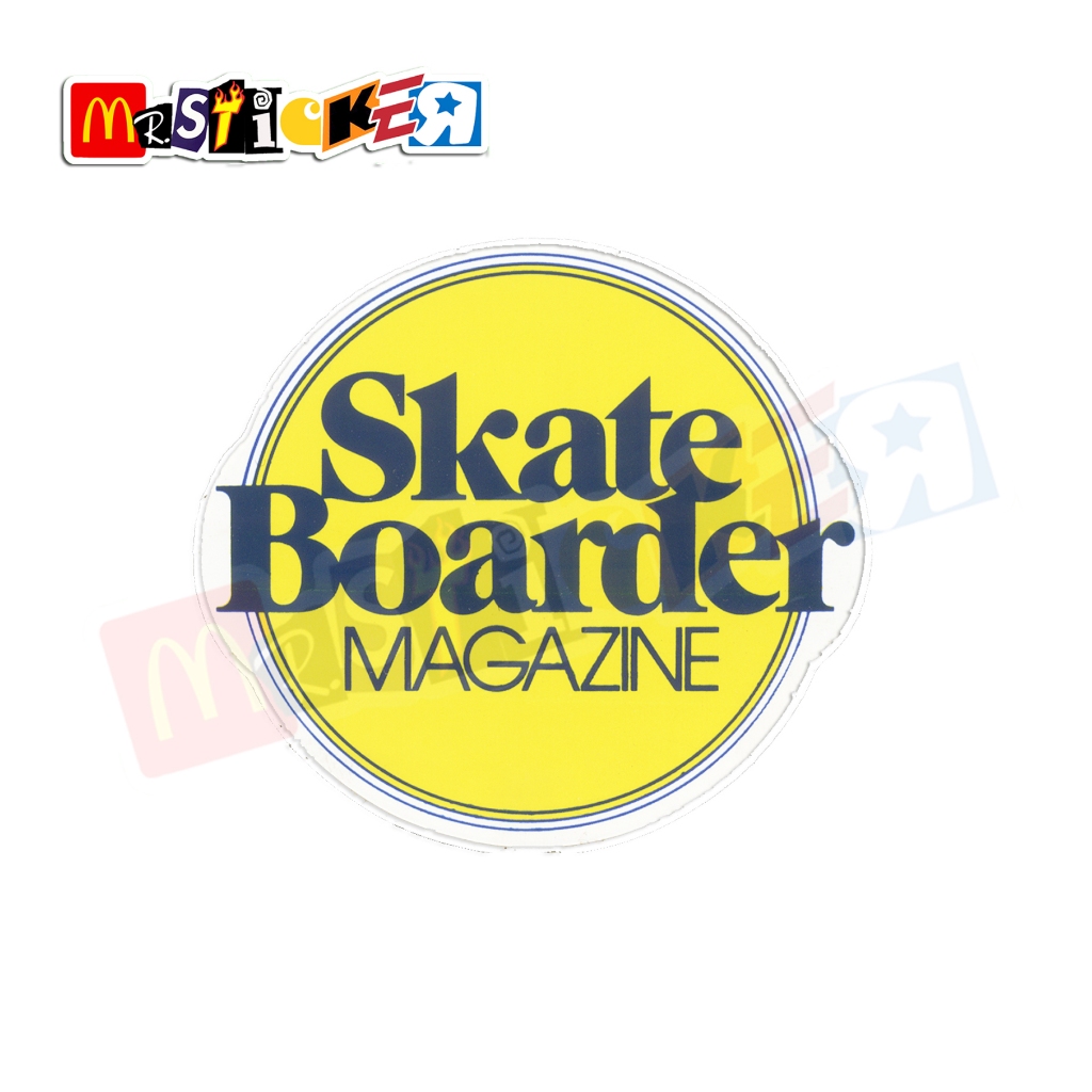

sticker Skateboarder Magazine logo rounded stiker retro