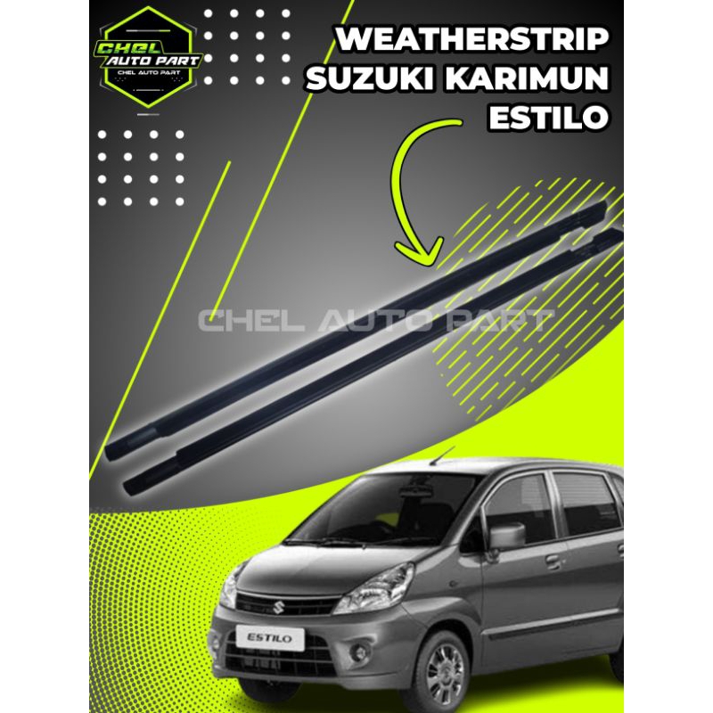 KARET PELIPIT KACA PINTU LUAR KARIMUN ESTILO HITAM