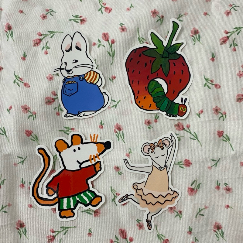 

Childhood Stickers Vinyl Macy Max and Ruby The Hungry Caterpillar Angelina Ballerina Waterproof