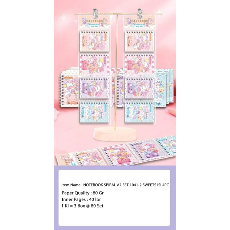 

notebook spiral A7 isi (4pcs)