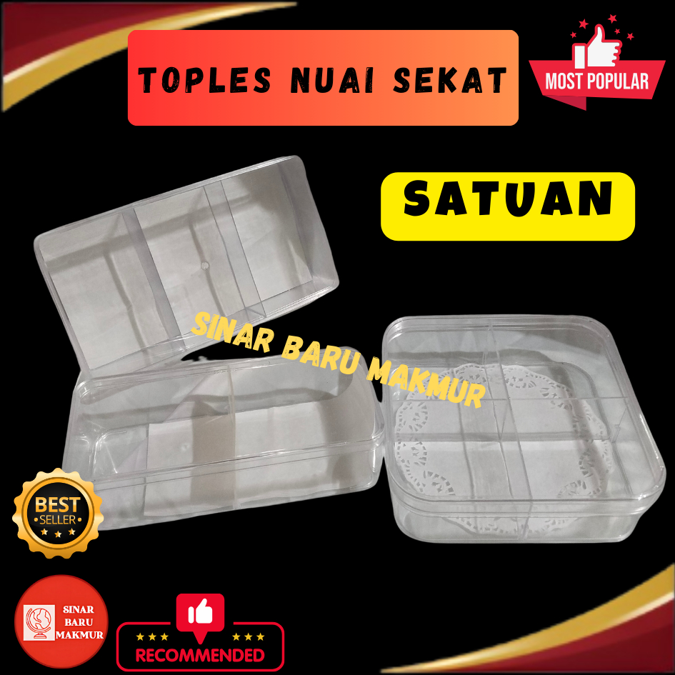 Toples Nuai sekat / Toples sekat 2 / toples sekat 3 / toples sekat 4 SATUAN
