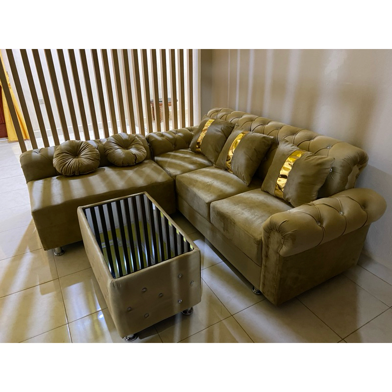Sofa L Kancing | Busa Royal | Palembang