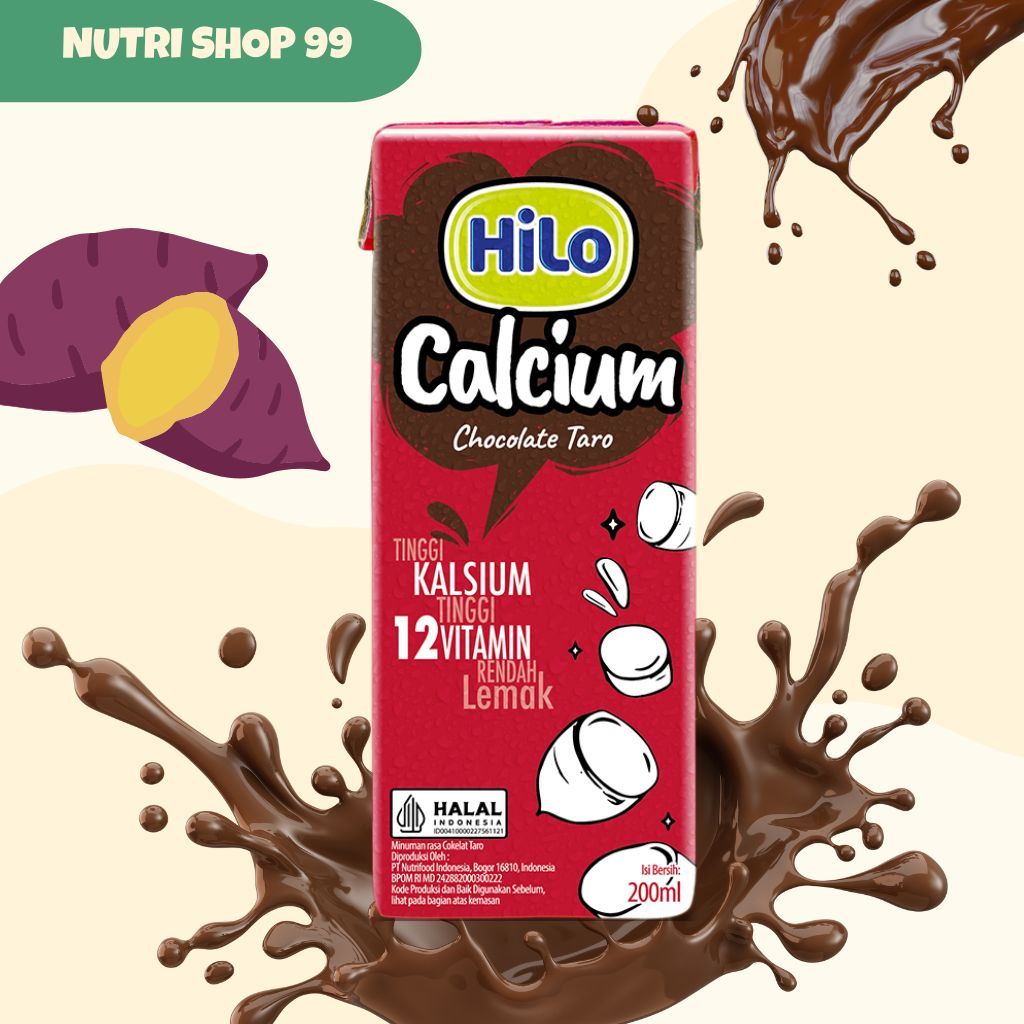 

Hilo Chocolate Taro 200 ml Tinggi Kalsium dan Rendah Lemak