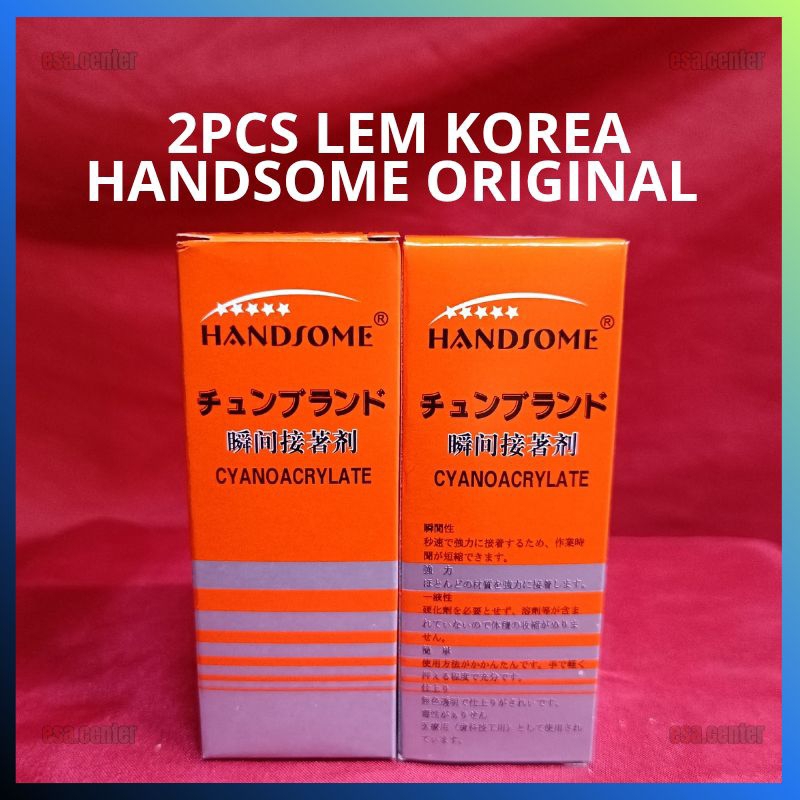 2PCS HANDSOME Lem Tetes Korea HANDSOME Glue Lem Setan Serbaguna Lem Cair Cina G HANDSOME ORIGINAL